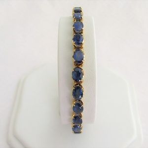 15 Carat Stunning Sapphire Bracelet 14k 12.3 Grams